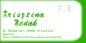 krisztina medak business card